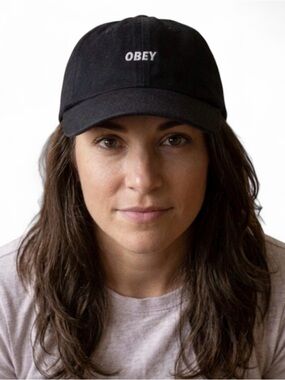Obey Black Dad Hat - Adjustable Baseball Cap - Classic Minimalist Logo